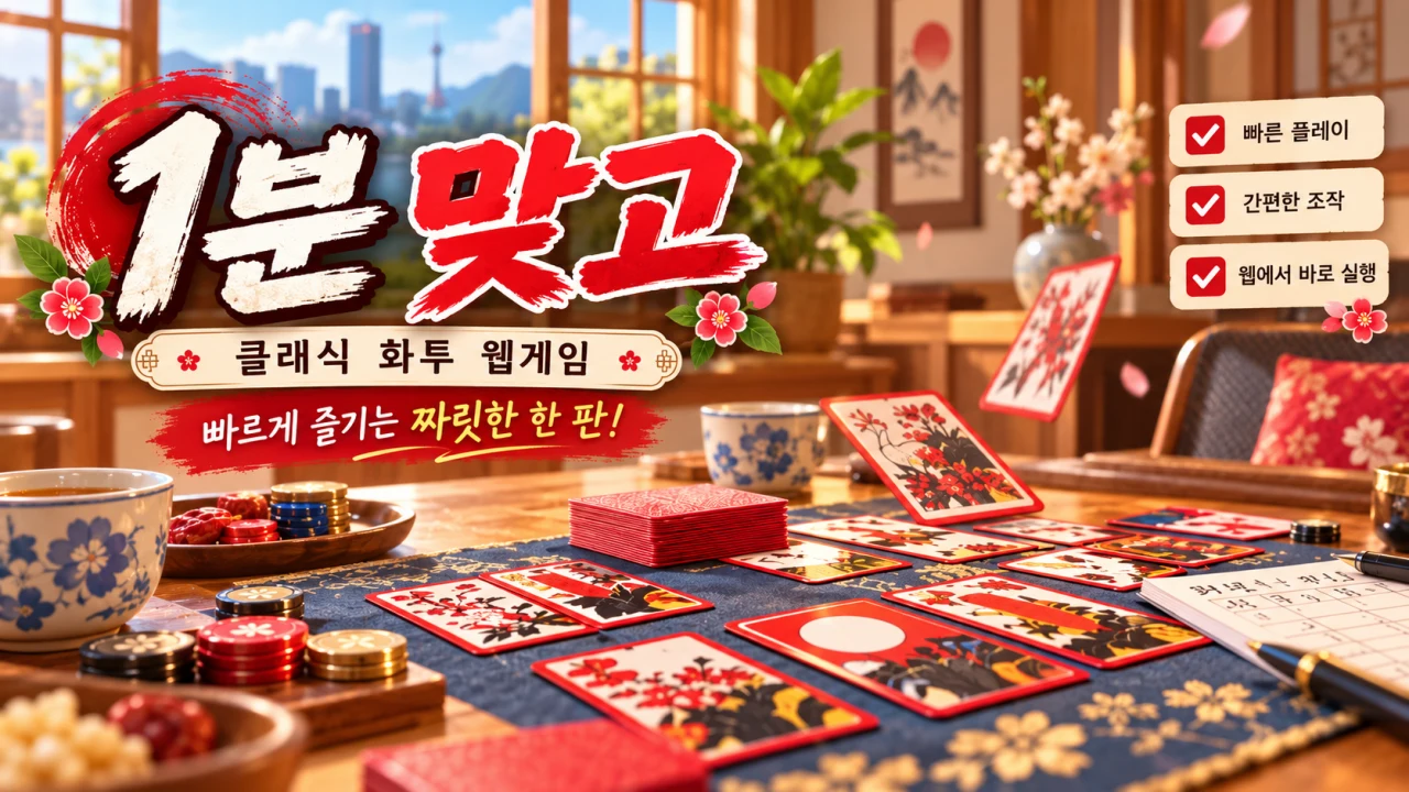 1분 맞고 - 빠르게 즐기는 클래식 화투 웹게임